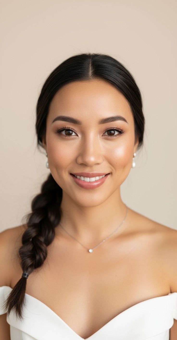 After Side Braid Wedding